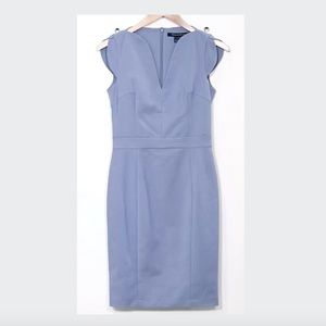 French Connection Lolo Stretch Sheath Dress, Vista Blue, Size 2